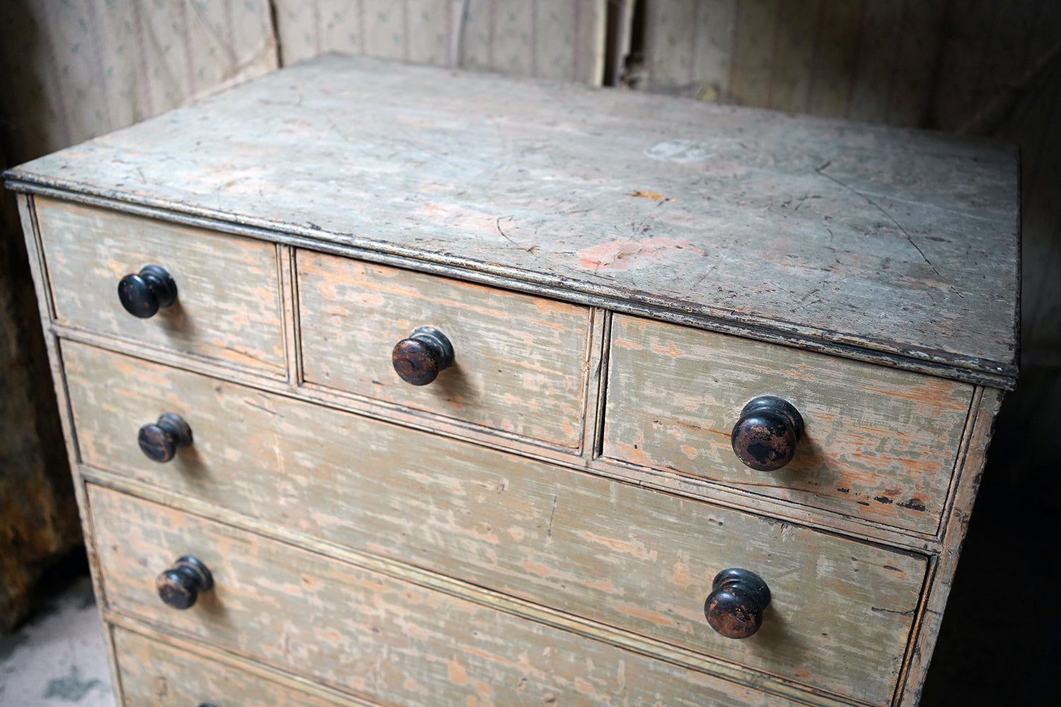 A George III Painted Pine Chest of Drawers c.1800-10