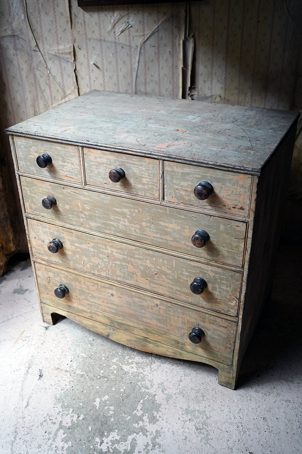 A George III Painted Pine Chest of Drawers c.1800-10