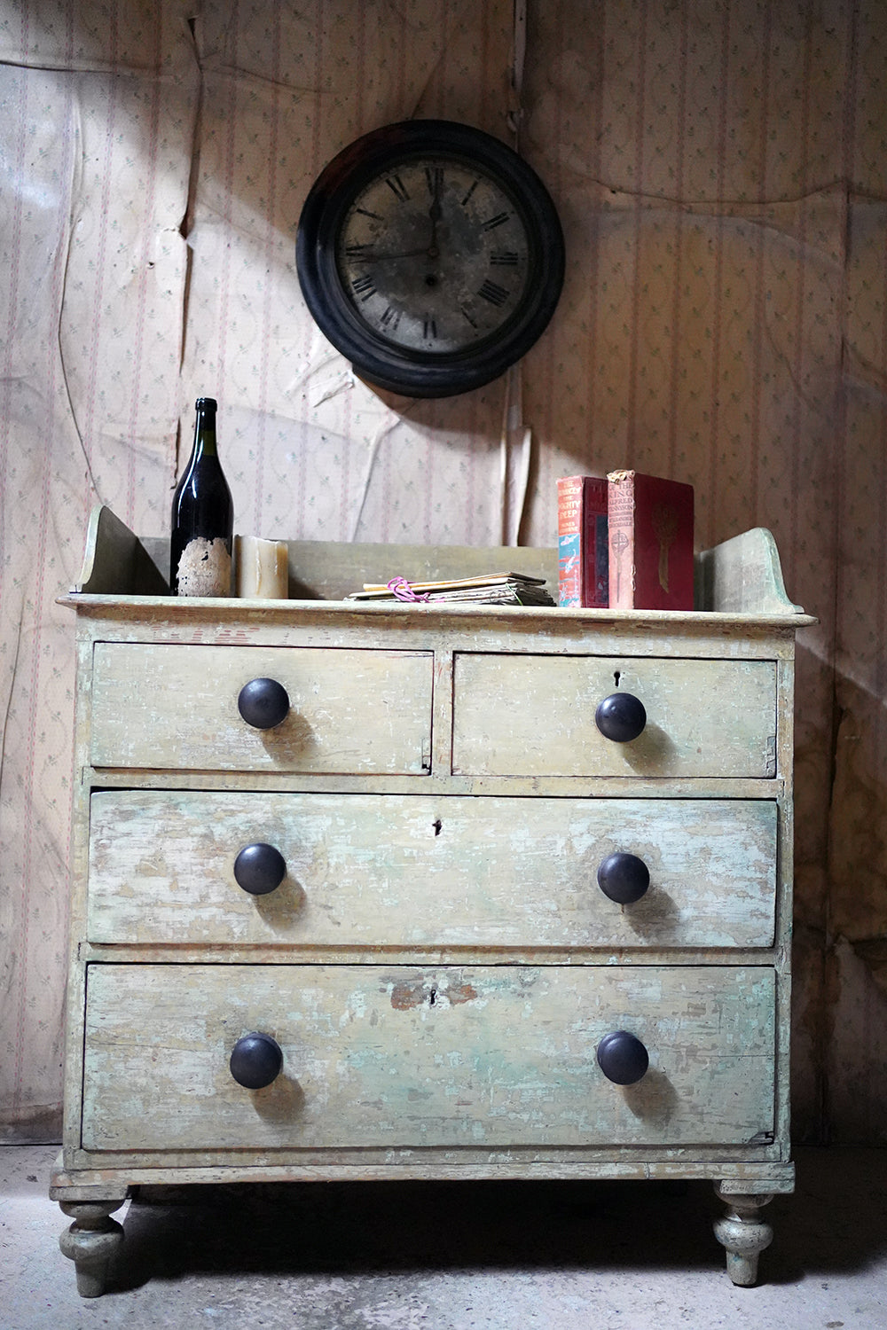 A Good 19thC Painted Pine Chest of Drawers