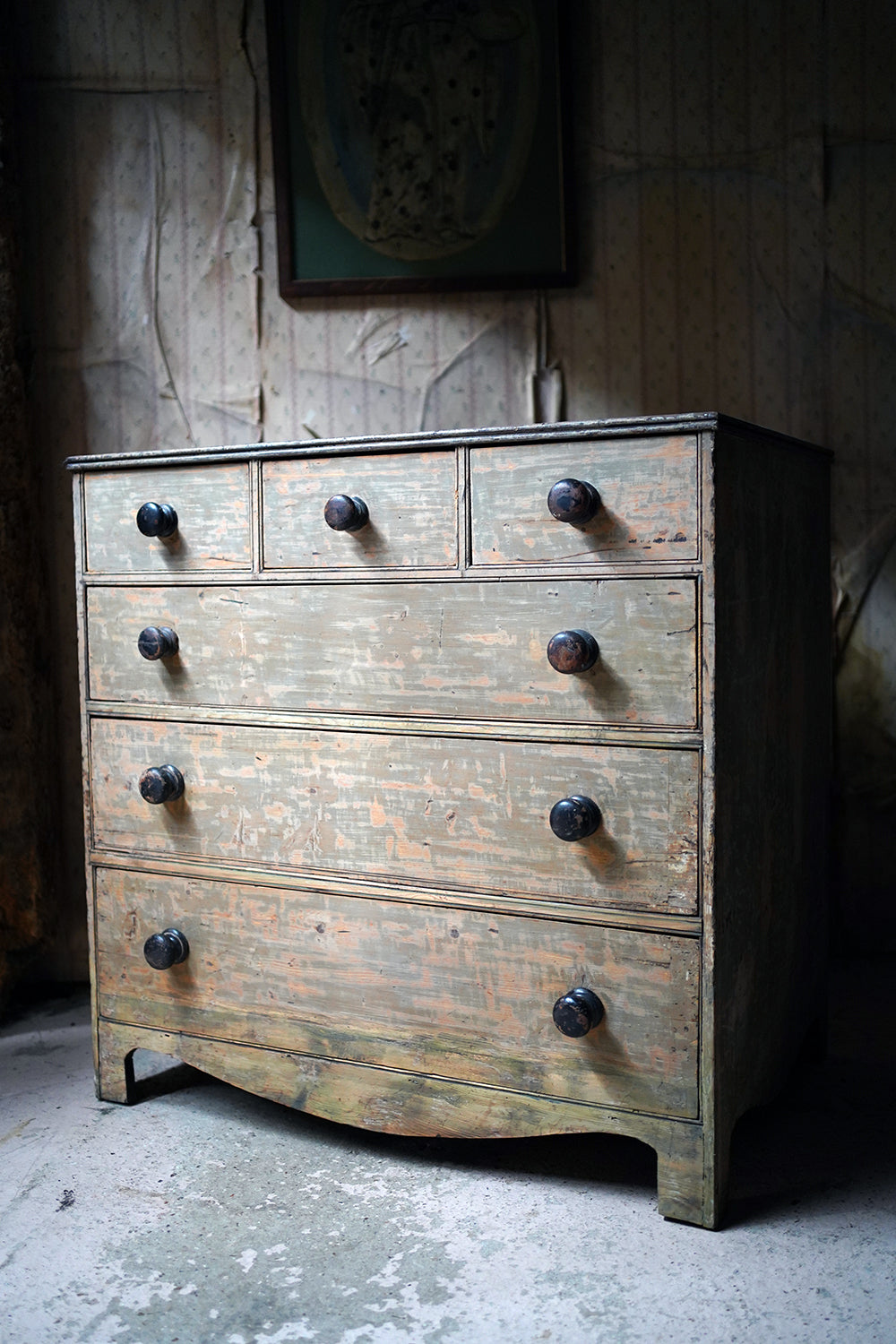 A George III Painted Pine Chest of Drawers c.1800-10