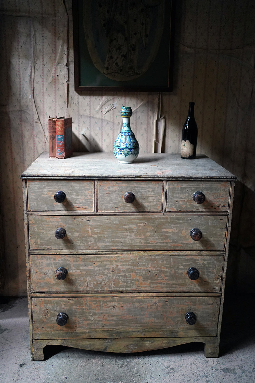 A George III Painted Pine Chest of Drawers c.1800-10