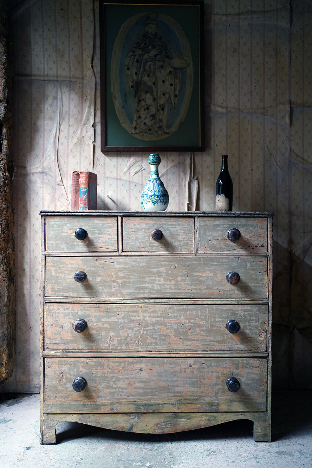 A George III Painted Pine Chest of Drawers c.1800-10