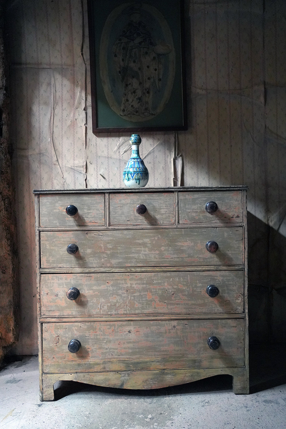 A George III Painted Pine Chest of Drawers c.1800-10