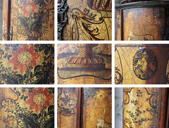 A Decorative Dutch Bow-Fronted Painted Corner Cupboard c.1770