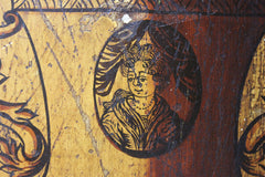 A Decorative Dutch Bow-Fronted Painted Corner Cupboard c.1770