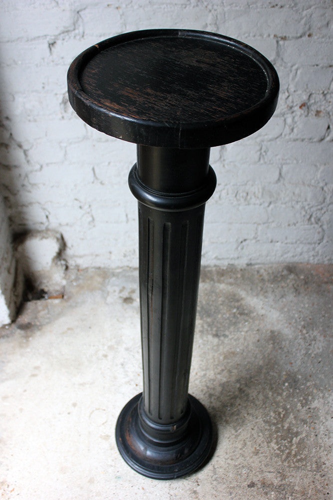 A Good Decorative Late 19thC Ebonised Beech Pedestal c.1880-1900