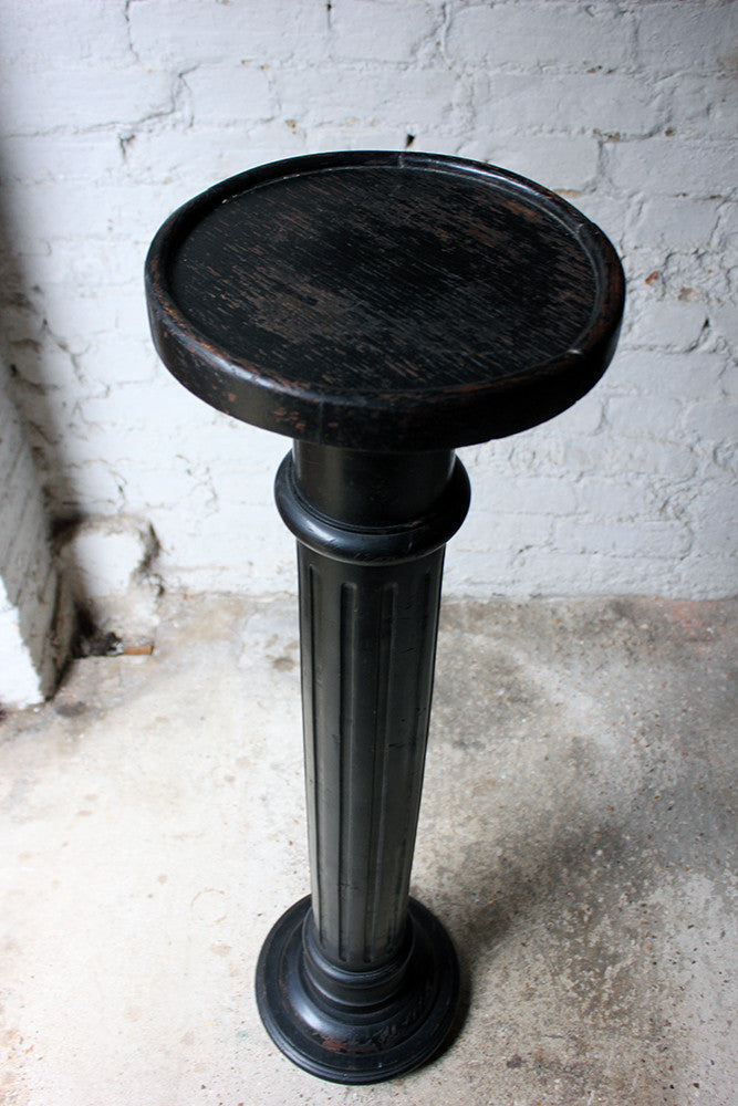 A Good Decorative Late 19thC Ebonised Beech Pedestal c.1880-1900