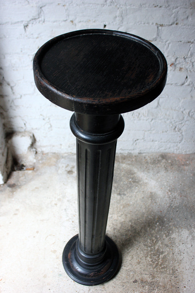 A Good Decorative Late 19thC Ebonised Beech Pedestal c.1880-1900