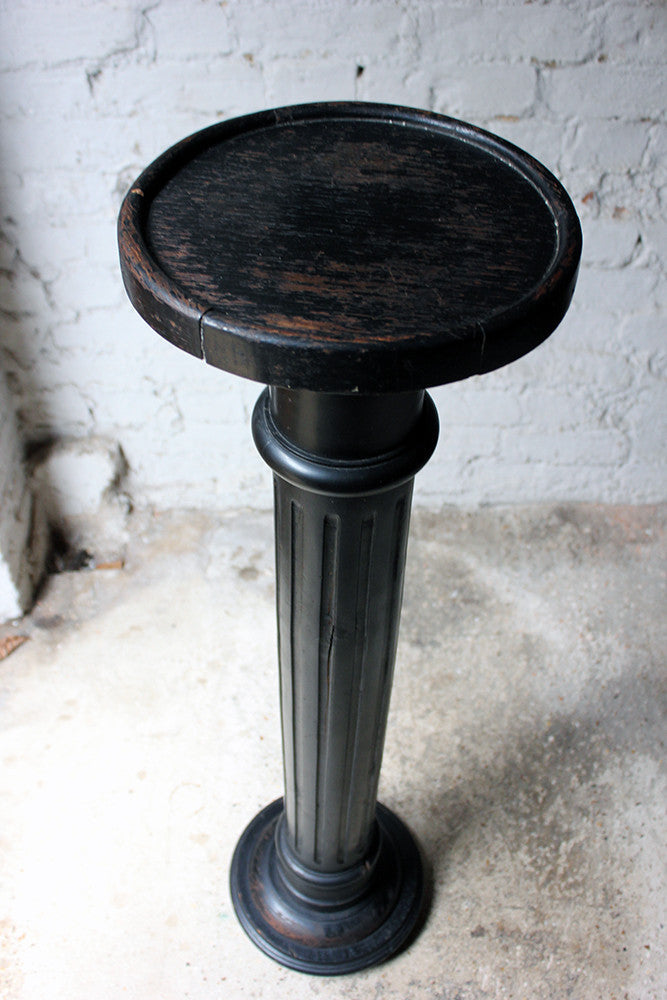 A Good Decorative Late 19thC Ebonised Beech Pedestal c.1880-1900