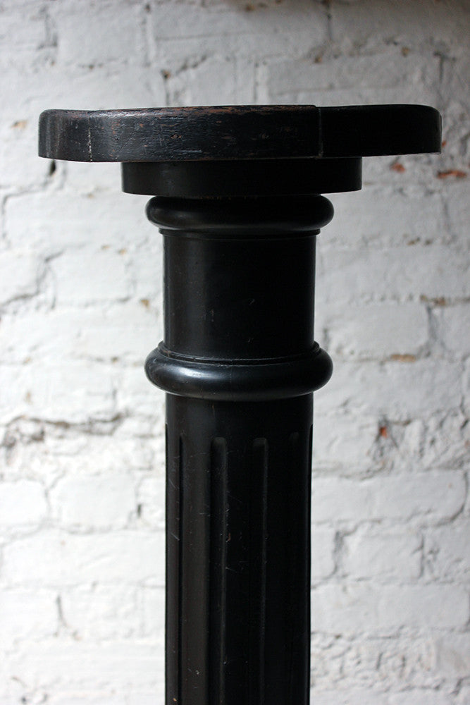 A Good Decorative Late 19thC Ebonised Beech Pedestal c.1880-1900