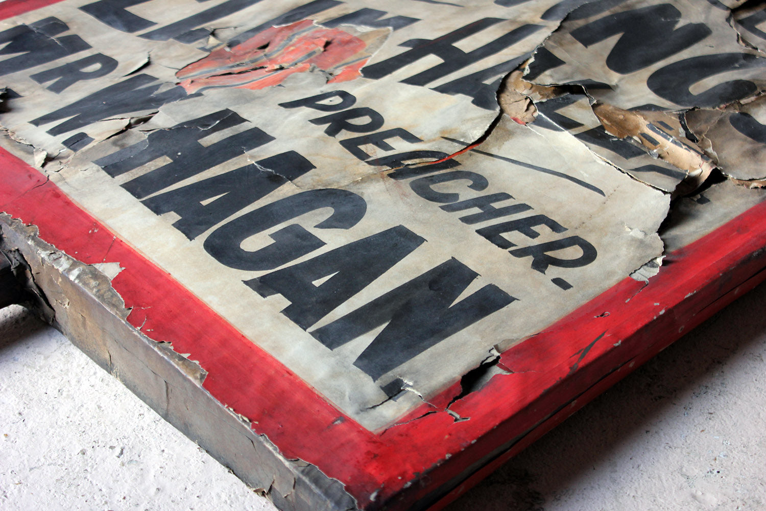 A Double-Sided Scottish Elim Pentecostal Church Movement Placard c.1930-50