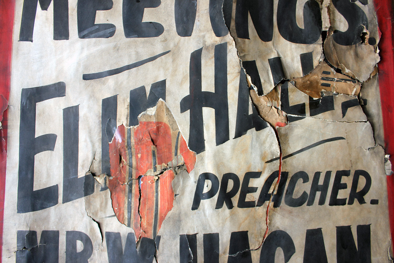 A Double-Sided Scottish Elim Pentecostal Church Movement Placard c.1930-50