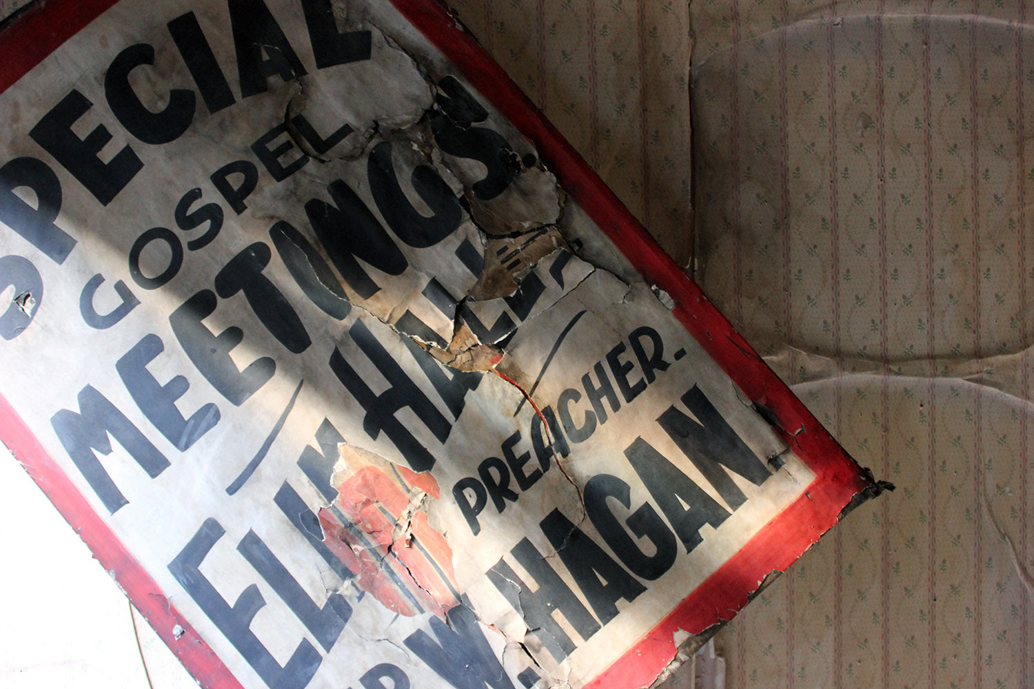 A Double-Sided Scottish Elim Pentecostal Church Movement Placard c.1930-50