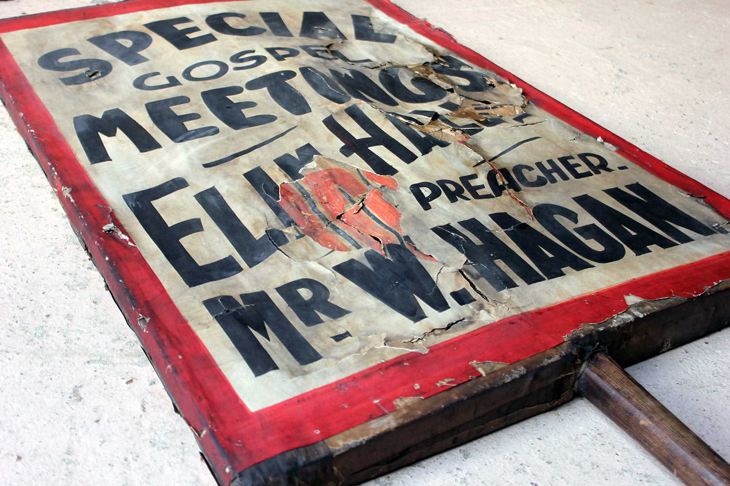 A Double-Sided Scottish Elim Pentecostal Church Movement Placard c.1930-50