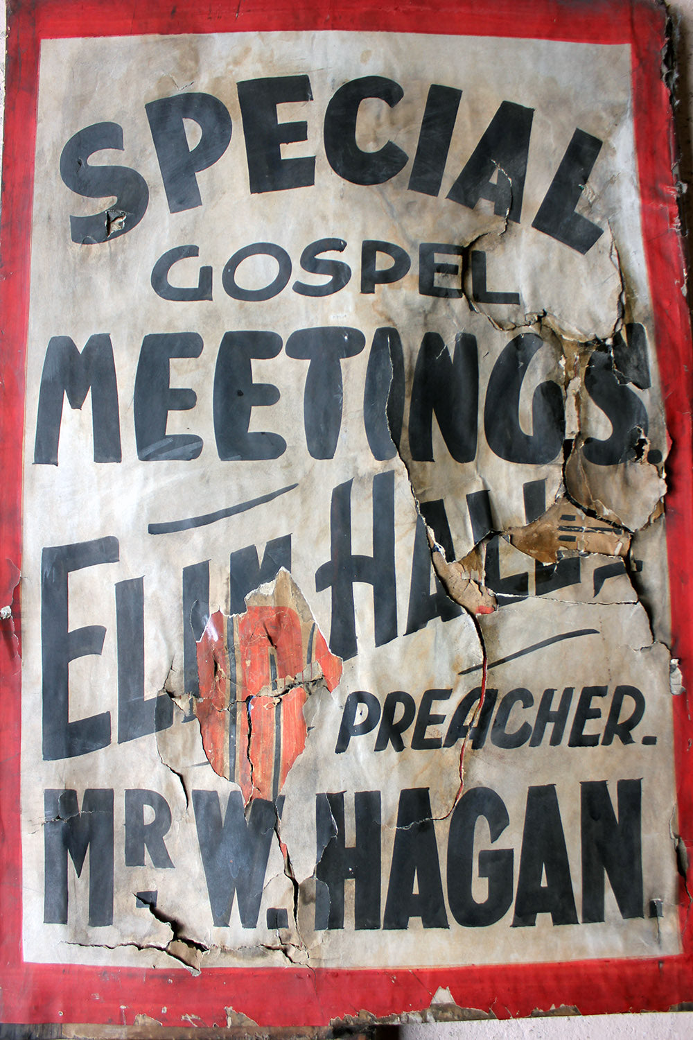 A Double-Sided Scottish Elim Pentecostal Church Movement Placard c.1930-50