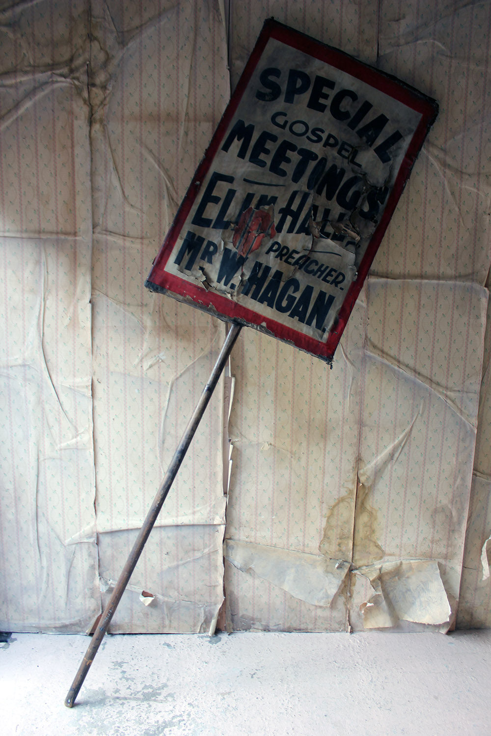 A Double-Sided Scottish Elim Pentecostal Church Movement Placard c.1930-50