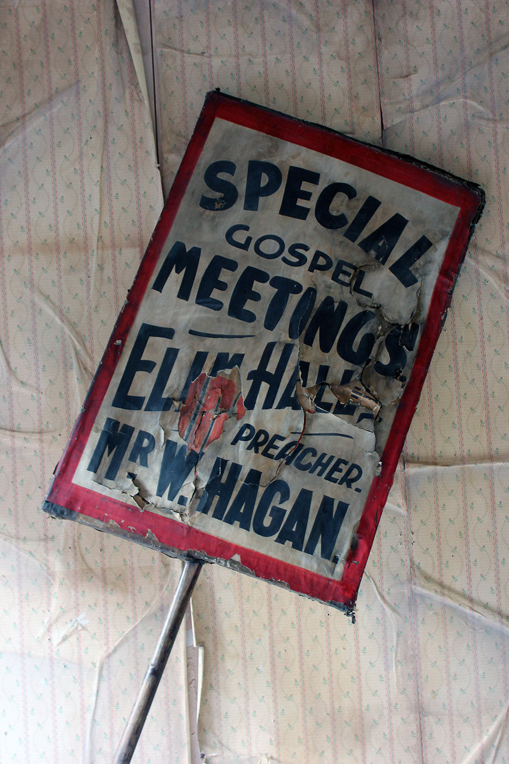 A Double-Sided Scottish Elim Pentecostal Church Movement Placard c.1930-50