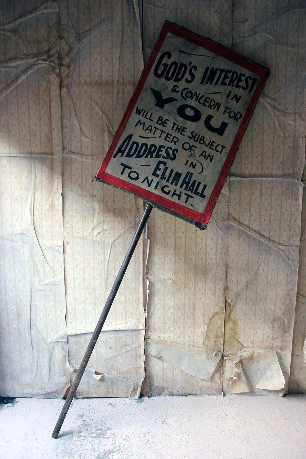 A Double-Sided Scottish Elim Pentecostal Church Movement Placard c.1930-50