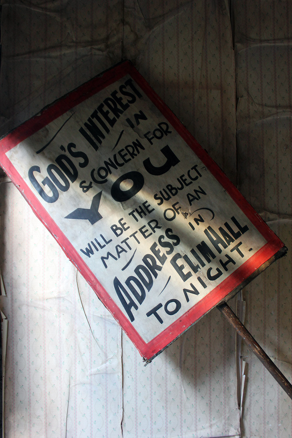 A Double-Sided Scottish Elim Pentecostal Church Movement Placard c.1930-50