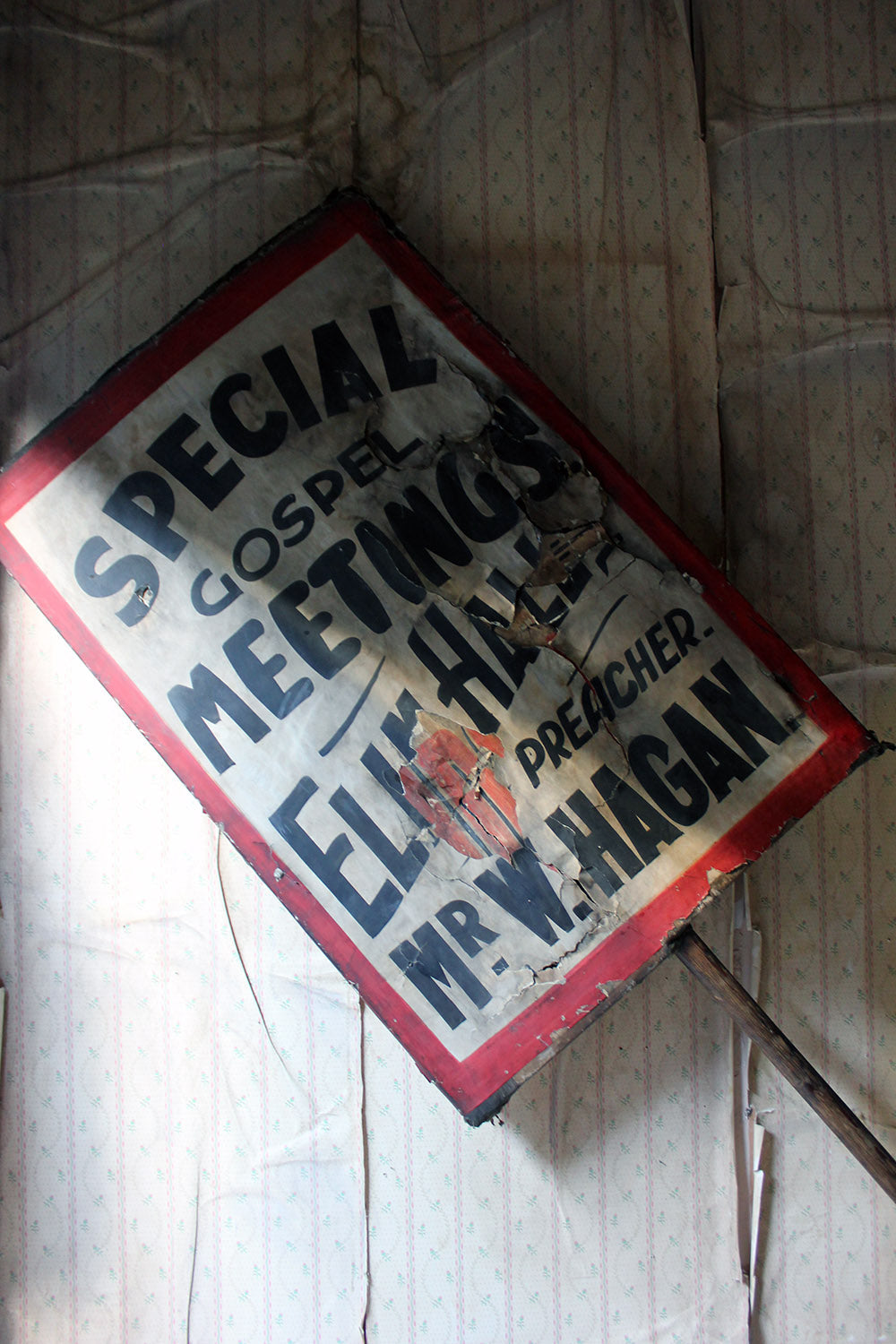 A Double-Sided Scottish Elim Pentecostal Church Movement Placard c.1930-50