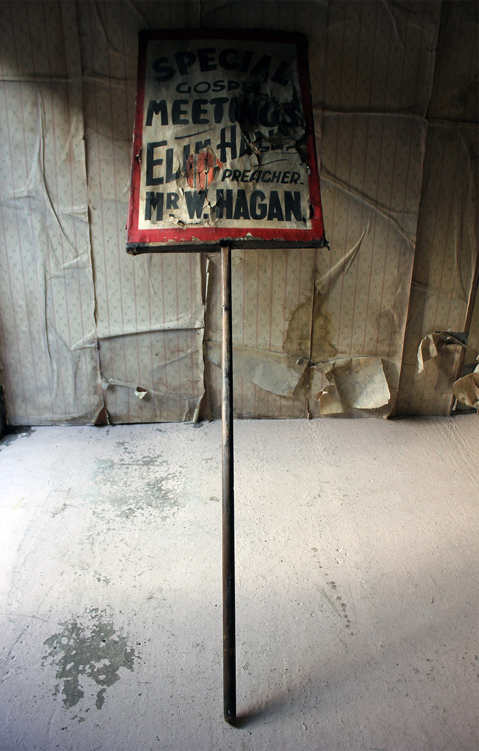 A Double-Sided Scottish Elim Pentecostal Church Movement Placard c.1930-50