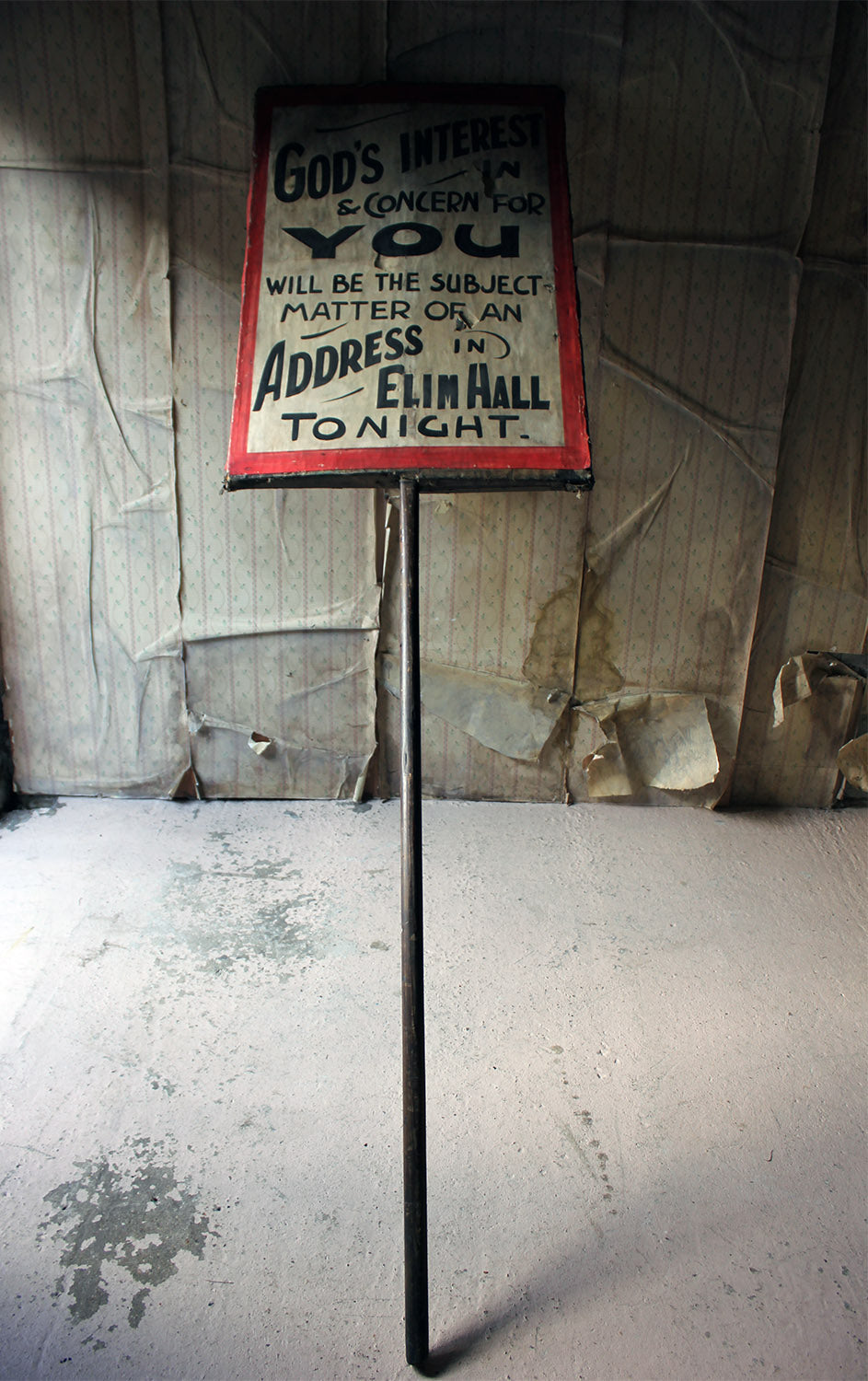 A Double-Sided Scottish Elim Pentecostal Church Movement Placard c.1930-50