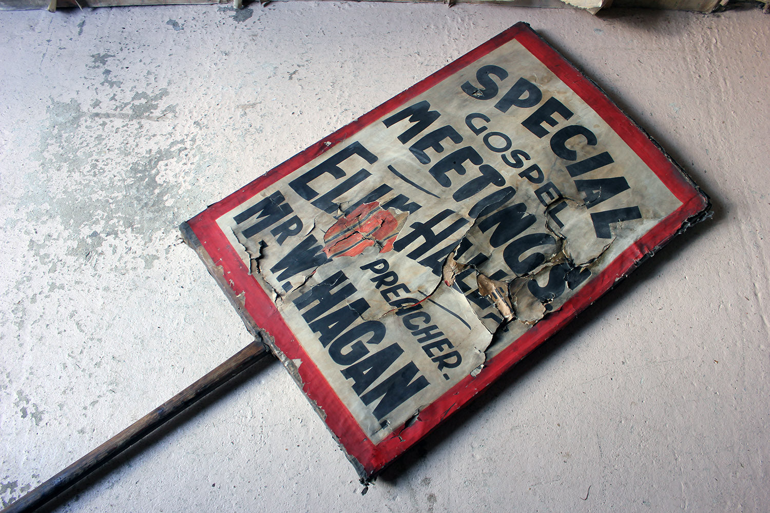 A Double-Sided Scottish Elim Pentecostal Church Movement Placard c.1930-50