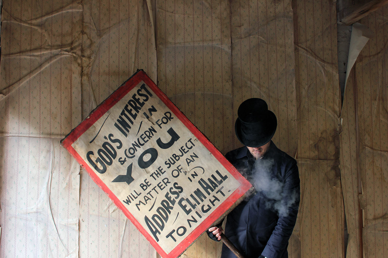 A Double-Sided Scottish Elim Pentecostal Church Movement Placard c.1930-50