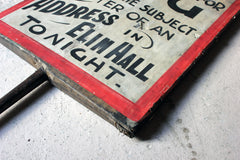 A Double-Sided Scottish Elim Pentecostal Church Movement Placard c.1930-50