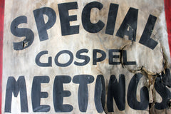 A Double-Sided Scottish Elim Pentecostal Church Movement Placard c.1930-50