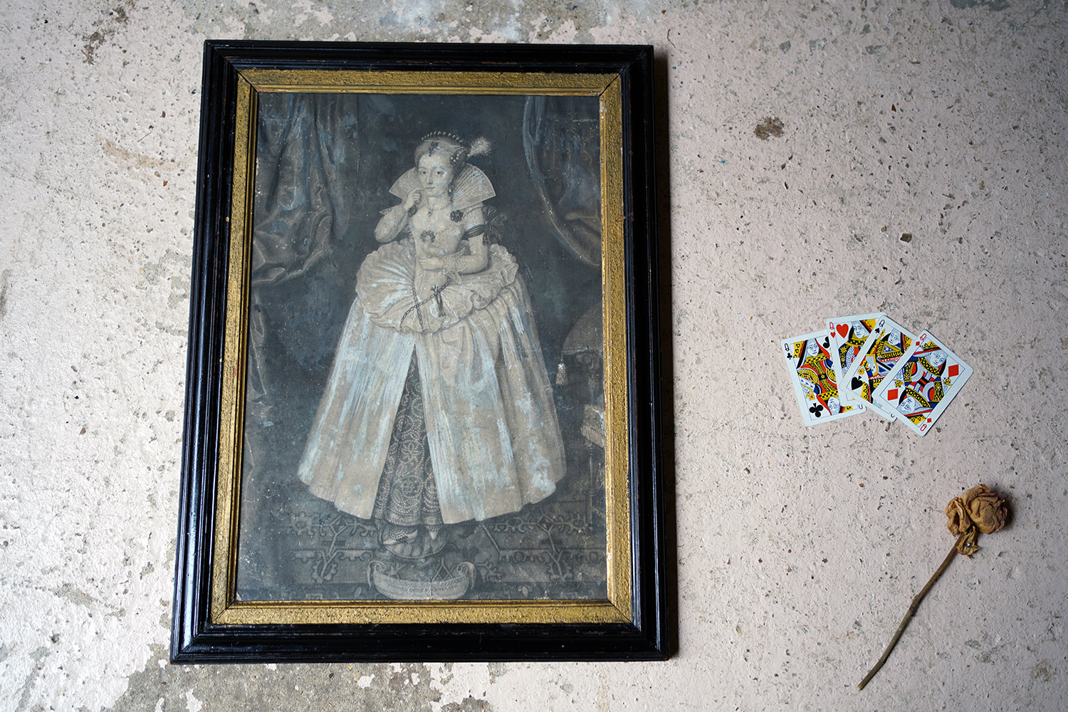 A Framed Mezzotint By John Faber Jr (c.1684-1756); The Most Illustrious Princess Elizabeth Crown'd Queen of England 1742