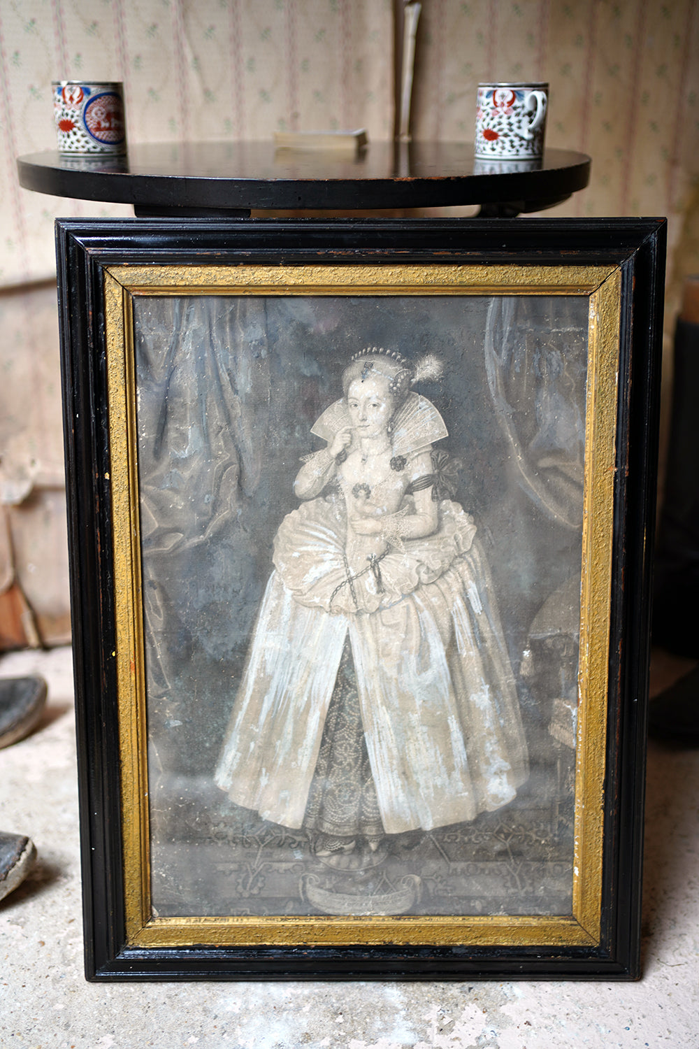 A Framed Mezzotint By John Faber Jr (c.1684-1756); The Most Illustrious Princess Elizabeth Crown'd Queen of England 1742