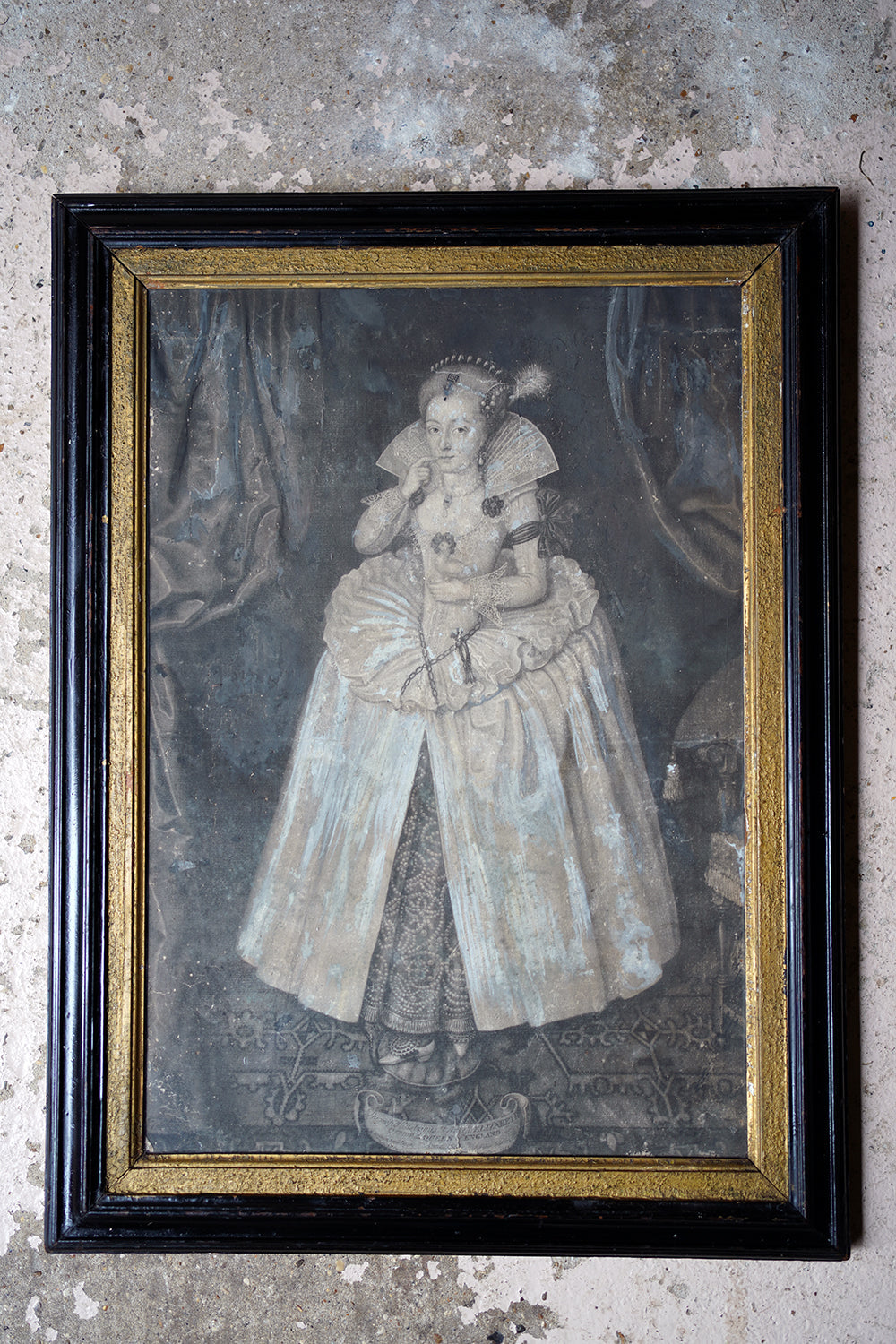 A Framed Mezzotint By John Faber Jr (c.1684-1756); The Most Illustrious Princess Elizabeth Crown'd Queen of England 1742