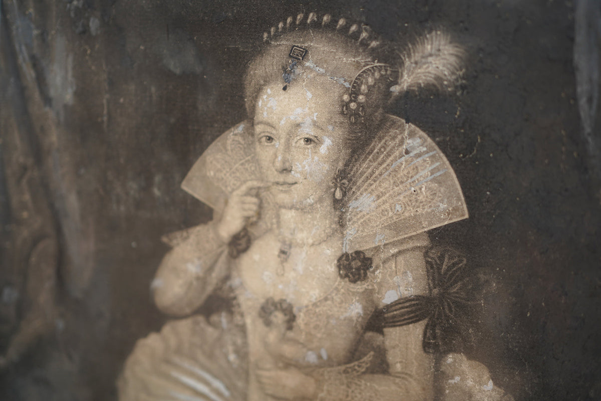 A Framed Mezzotint By John Faber Jr (c.1684-1756); The Most Illustrious Princess Elizabeth Crown'd Queen of England 1742