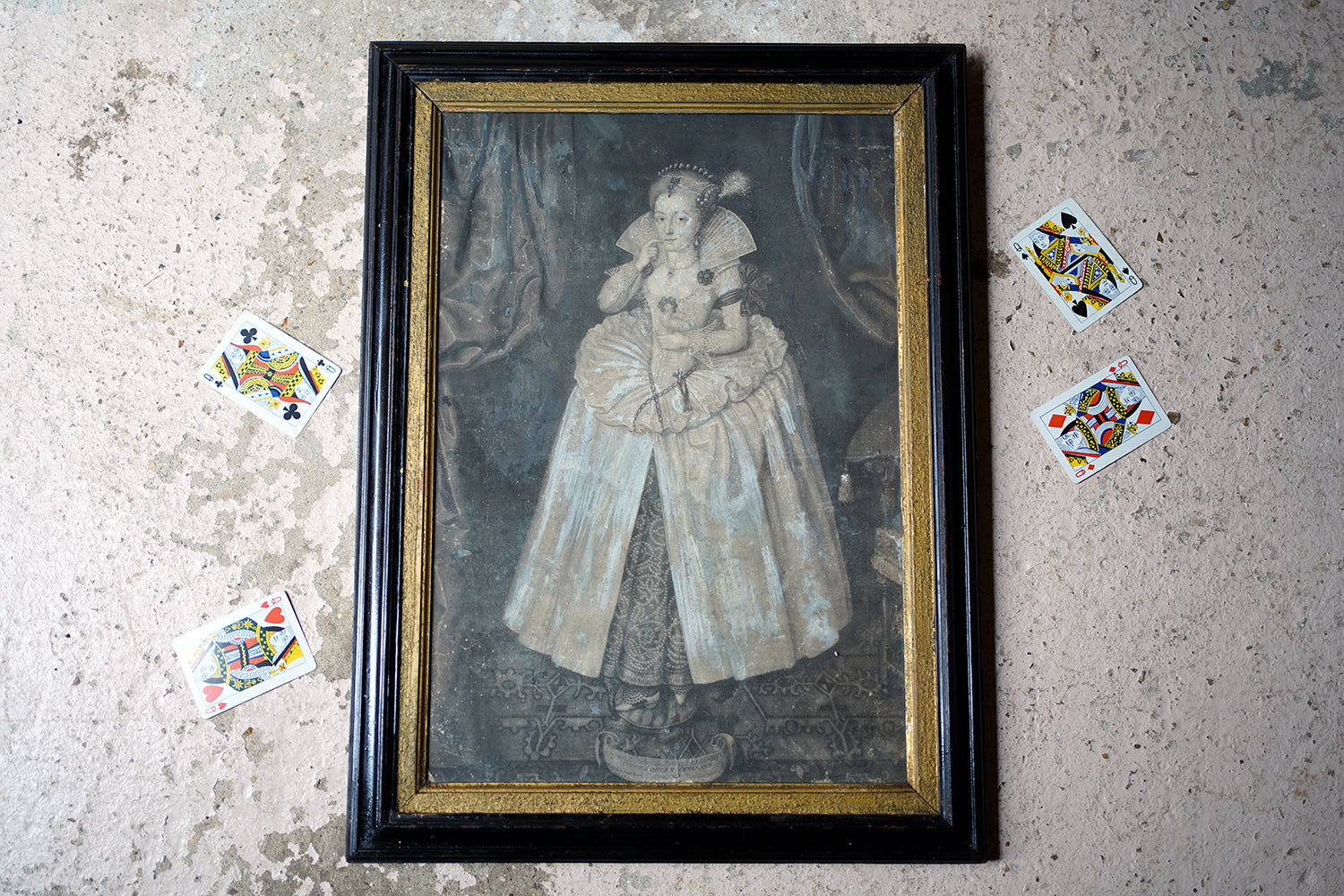 A Framed Mezzotint By John Faber Jr (c.1684-1756); The Most Illustrious Princess Elizabeth Crown'd Queen of England 1742