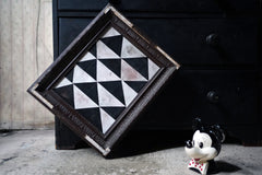 A 20thC French School Geometric Abstract Painting by Emile Buzon c.1970-80