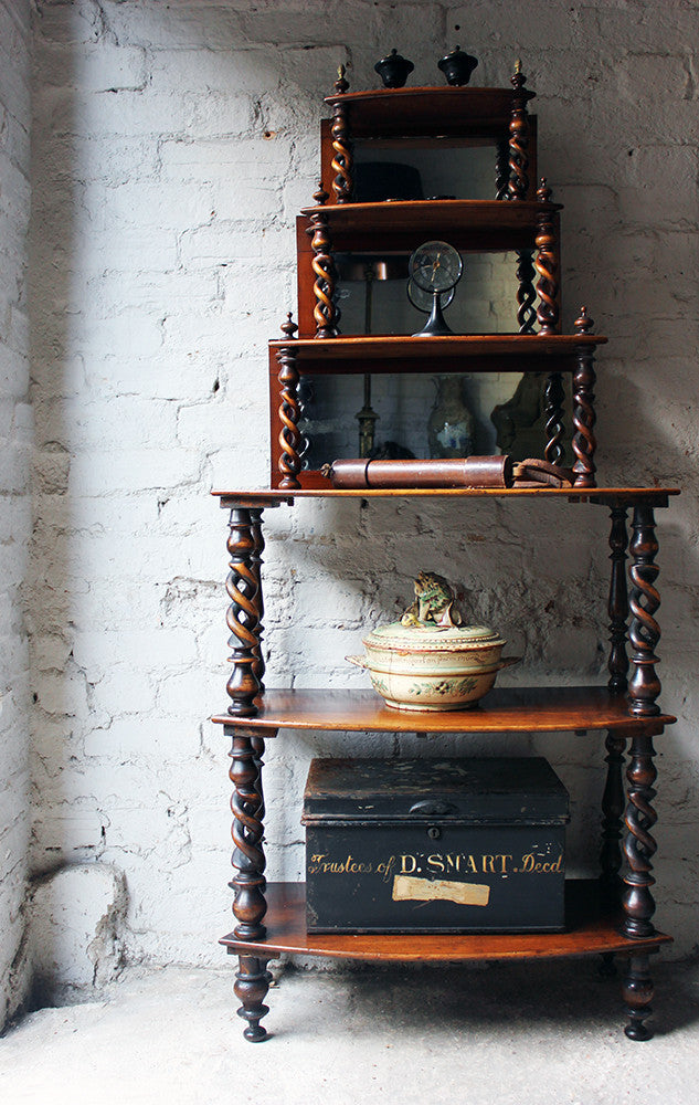 A Fine Early Victorian Mahogany & Mirrored Glass Étagère c.1840