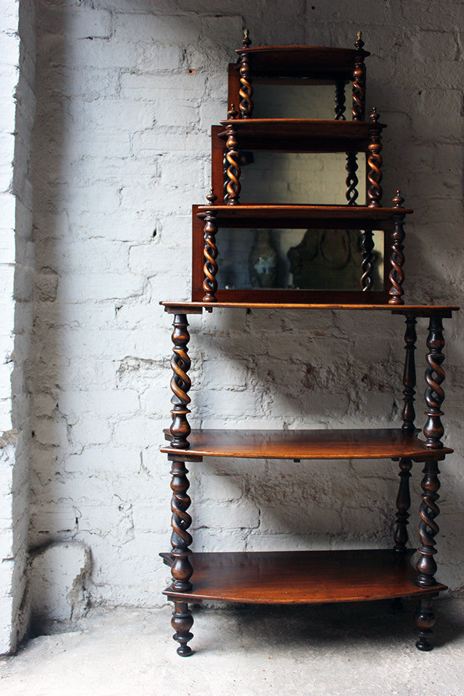A Fine Early Victorian Mahogany & Mirrored Glass Étagère c.1840
