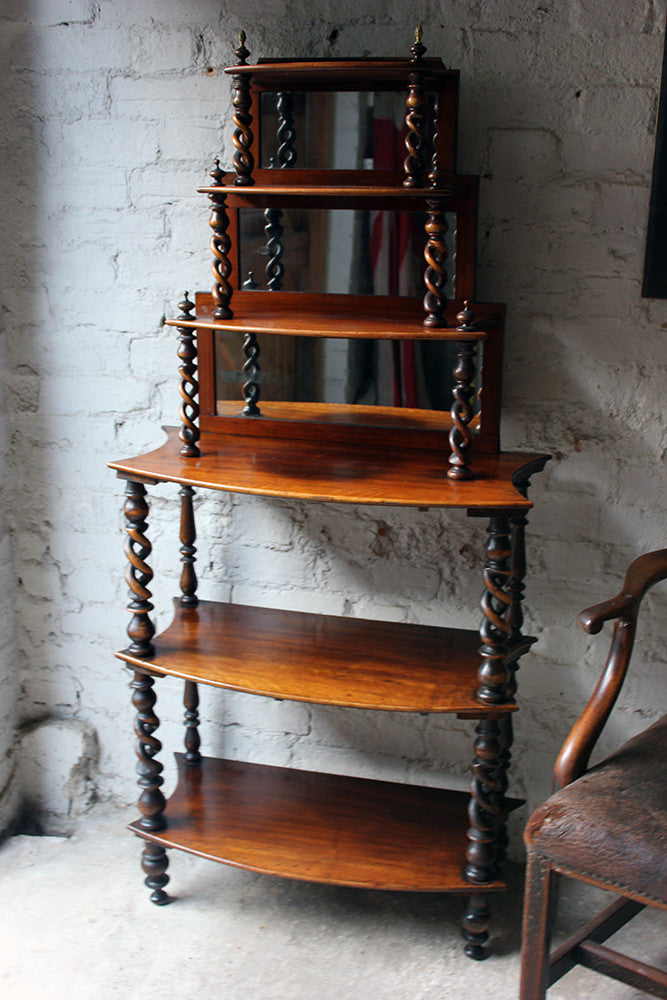 A Fine Early Victorian Mahogany & Mirrored Glass Étagère c.1840