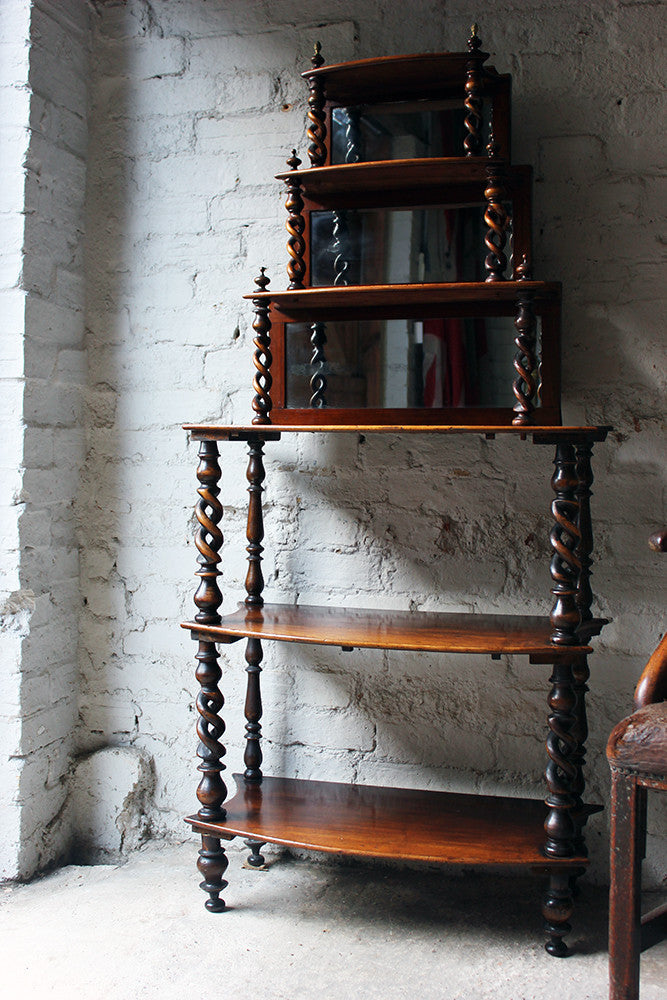 A Fine Early Victorian Mahogany & Mirrored Glass Étagère c.1840