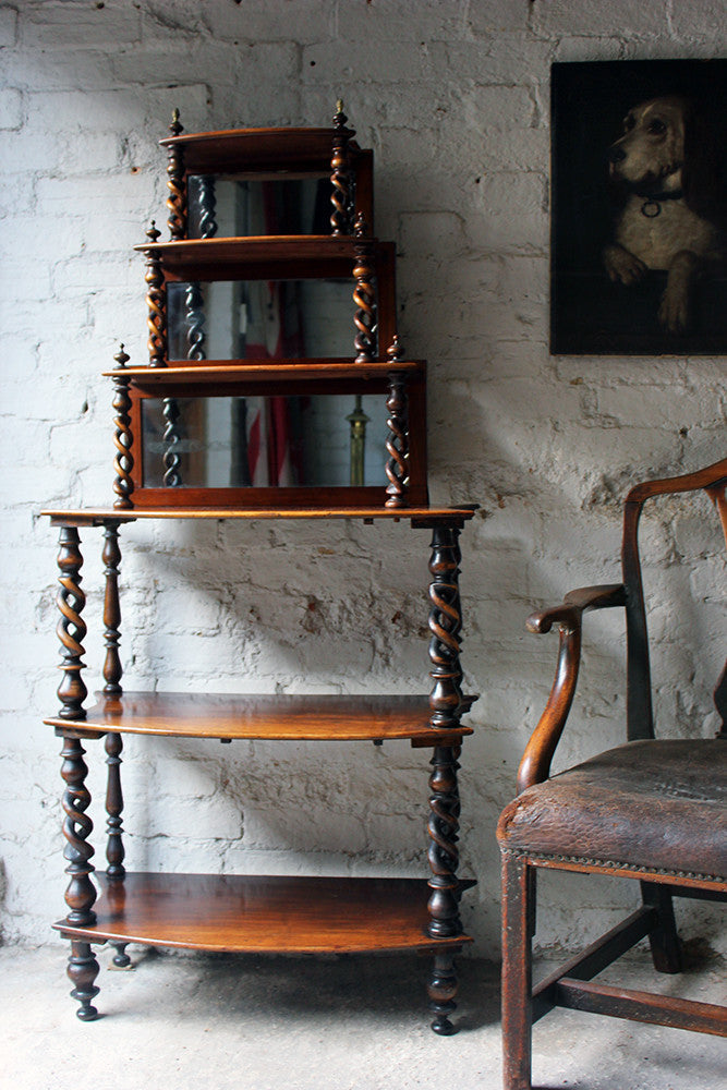 A Fine Early Victorian Mahogany & Mirrored Glass Étagère c.1840