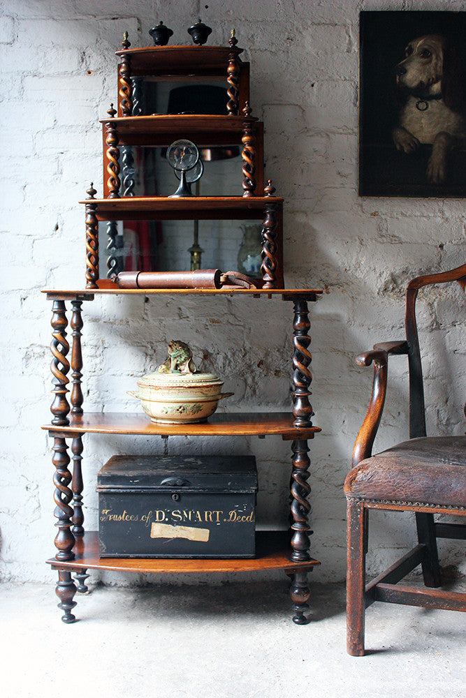 A Fine Early Victorian Mahogany & Mirrored Glass Étagère c.1840