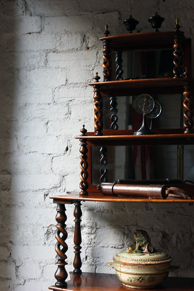 A Fine Early Victorian Mahogany & Mirrored Glass Étagère c.1840