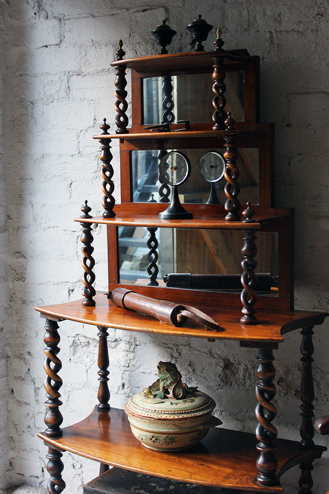 A Fine Early Victorian Mahogany & Mirrored Glass Étagère c.1840