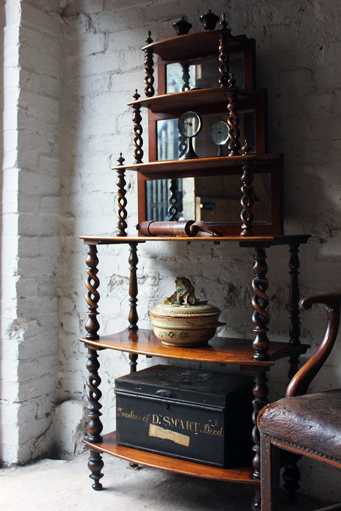 A Fine Early Victorian Mahogany & Mirrored Glass Étagère c.1840