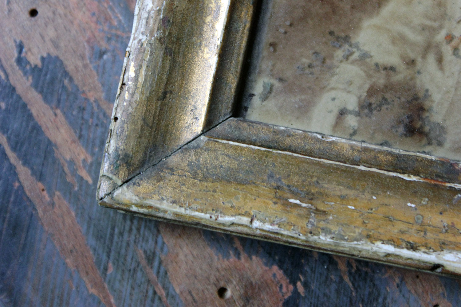 A Distressed Mid 19thC French Framed Daguerreotype of a Family