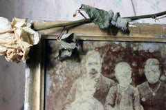 A Distressed Mid 19thC French Framed Daguerreotype of a Family
