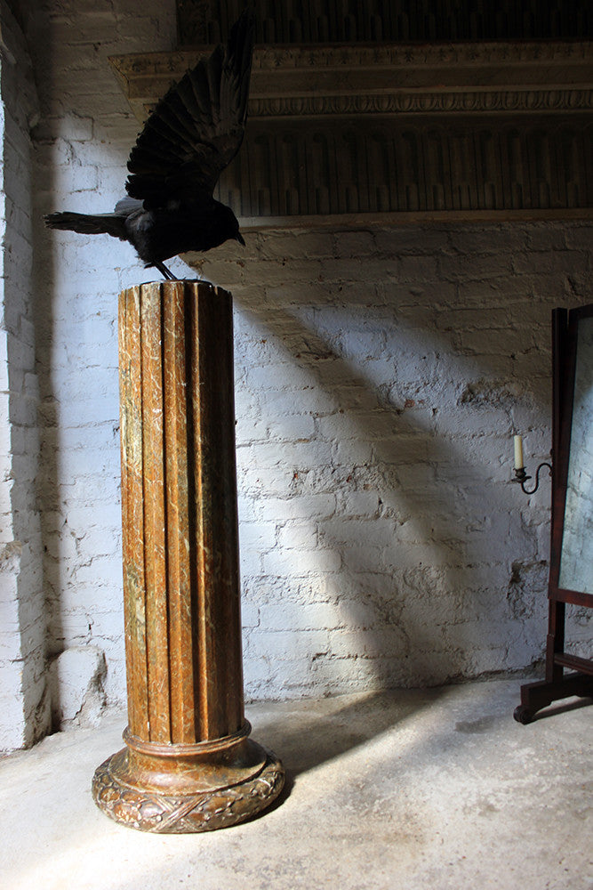 A Decorative Faux Sienna Marble Plaster Column c.1890
