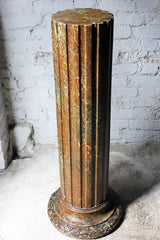 A Decorative Faux Sienna Marble Plaster Column c.1890