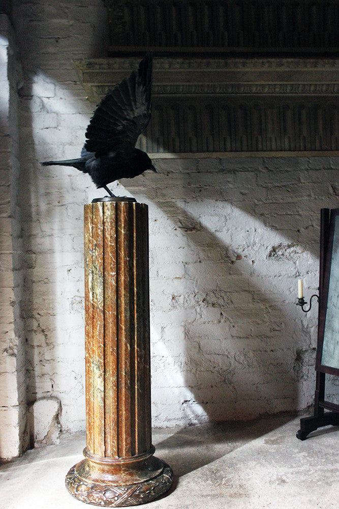 A Decorative Faux Sienna Marble Plaster Column c.1890